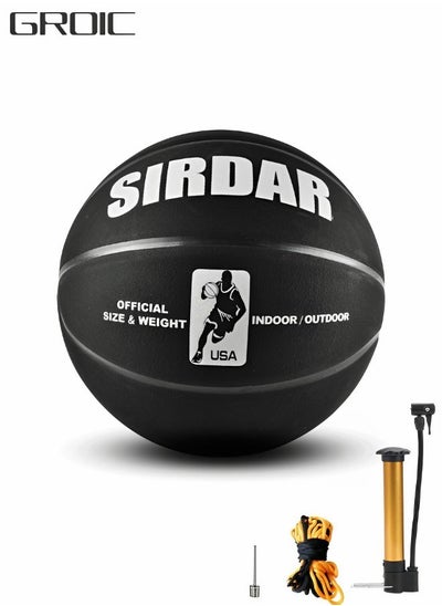 Buy Basketball  Standard Offical Indoor Outdoor Basketball Leather Game Basketball Game Training Universal Basketball Outdoor Sports Goods in UAE