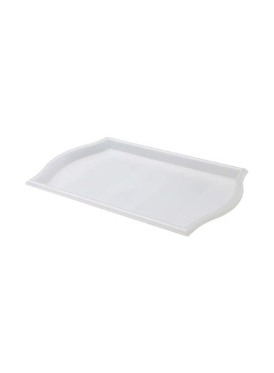 Buy White Transparent Serving Tray 52x35 cm in Egypt