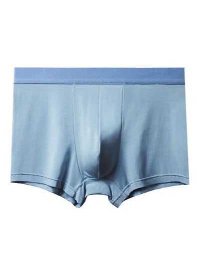 Buy Comfortable Mid-Rise Boxers Blue in Saudi Arabia