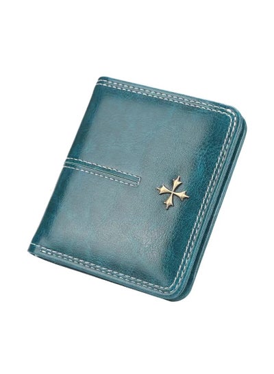 Buy Leather Wallet Blue in UAE