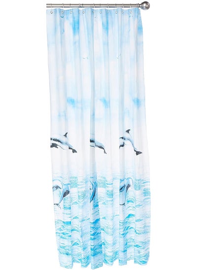 Buy Home Pro PVC Shower Curtain 180x180 cm Size Printed Ocean in UAE