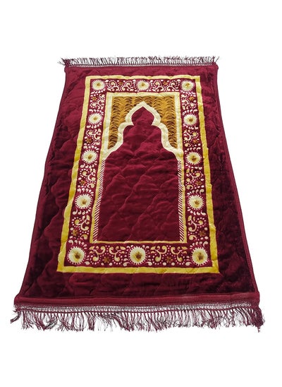 Buy Anti-Slip Thick Foam Knee Support Prayer Mat Maroon 80x120 cm in UAE