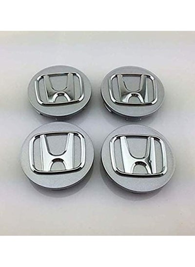 Buy 4pcs 69mm Silver Wheel Center Hub Caps Wheel Fitting for Honda Civic Accord CRV Pilot in UAE