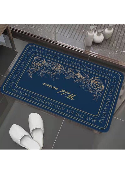 Buy Bathroom absorbent quick drying mat, toilet door living room carpet, imitation diatom mud mat in UAE