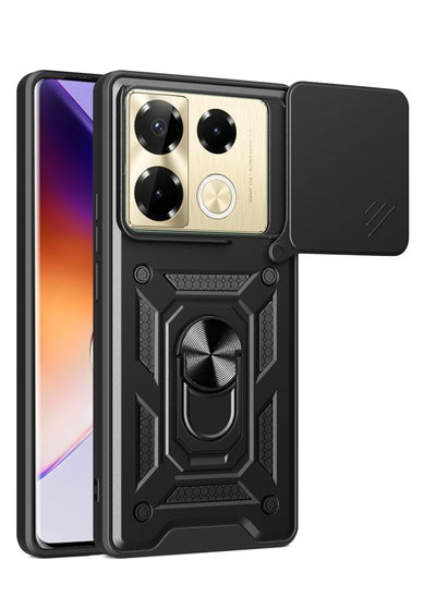 Buy Phone Cover for Infinix Note 40 Pro 5G/ Infinix Note 40 Pro+ 5G with Slide Camera Cover Military Grade Drop Protective Phone Case with Magnetic Car Mount Holder in Saudi Arabia