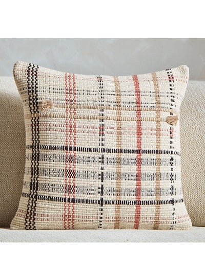 Buy Kente Woven Ribbed Cushion Cover 45 x 45 cm in Saudi Arabia