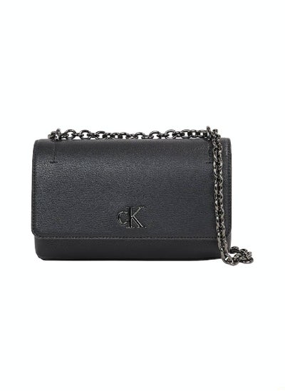 Buy Women's Shoulder Bag - Pebbled faux leather exterior, Black in Saudi Arabia