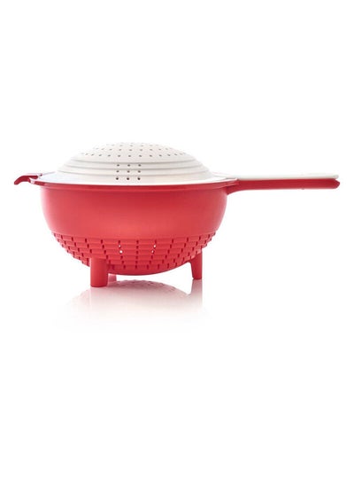 Buy Tupperware Red*White Double Colander in Saudi Arabia