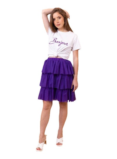 Buy Ruffled Purple Tulle Tutu Skirt in Egypt