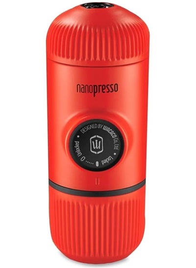 اشتري Nanopresso Portable Espresso Maker Bundled With Protective Case, Upgrade Version Of Minipresso, Mini Travel Coffee Machine, Perfect For Camping, And Office (Lava Red) في الامارات