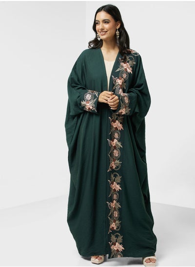 Buy Embroidered Open Cape Sleeve Abaya in UAE