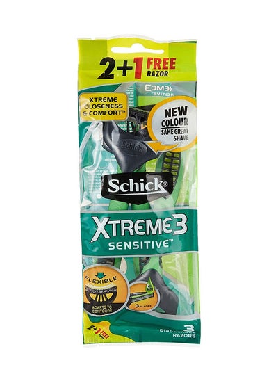 Buy Xtreme3 Sensitive Tripple Blade Disposable Razor For Men in UAE