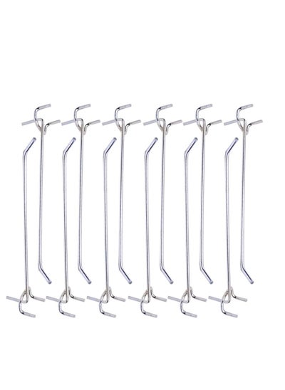 اشتري Metal Hangers 40Pcs Pegboard Hooks and Organizer Assortment Heavy Duty Metal Peg Board Shelving Hooks 20cm Stainless Steel S Hooks في الامارات