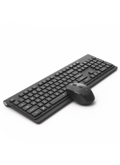 Buy Wireless 2.4G Ultra-thin Keyboard  Mouse Combo Elegant Black in Saudi Arabia