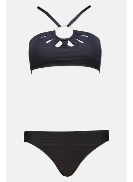 اشتري Women 2 Piece Bikini Top And Bottom Set, Black في الامارات