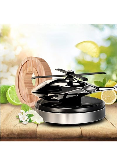Buy Home Diffuser Solar Powered Helicopter Fragrance Car Air Freshener Helicopter Solar Energy Rotating Aromatherapy Diffuser Dashboard Decoration Accessories With Perfume Oil in UAE