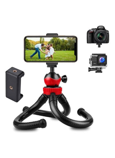 Buy Flexible Gorillapod Tripod with 360° Rotating Ball Head Tripod for All DSLR Cameras(Max Load 1.5 kgs) & Mobile Phones + Free Heavy Duty Mobile Holder in UAE