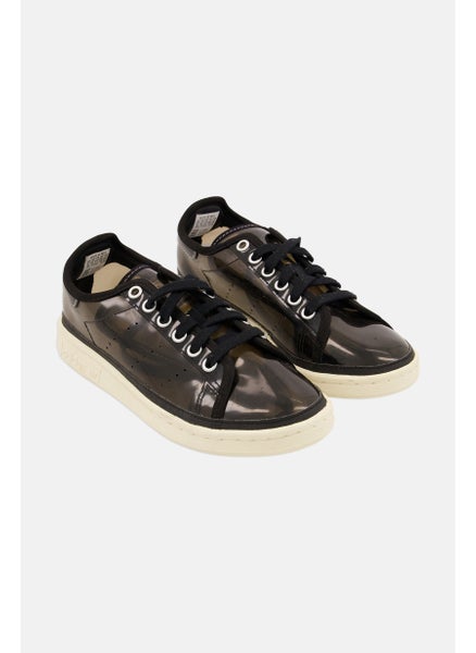 Buy Women Stan Smith Lace Up Outdoor Shoes, Black in Saudi Arabia