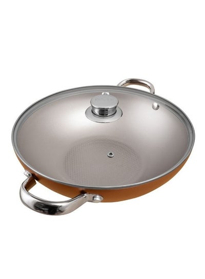 Buy Prestige Ultra 24Cm Kadai With Glass Lid And Pan Holder in UAE