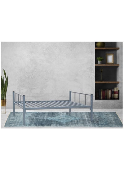 Buy INFINI HOMES Steel Metal Single Bed without Mattress (Single, Grey, 190 X 90 X 70 CM) in UAE