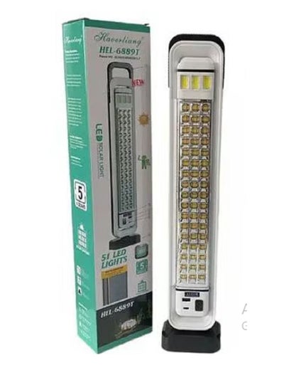 Buy HEL-6899T Emergency Floodlight, USB Charging or Solar Powered - 5 LED Lighting Functions-51 in Egypt