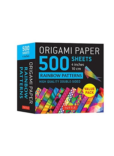 Buy Origami Paper 500 Sheets Rainbow Patterns 4 10 Cm Doublesided Origami Sheets Printed With 12 Di By Tuttle Publishing Paperback in UAE