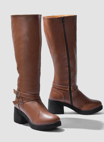Buy Run Knee High Boot Leather Z-4- havan in Egypt