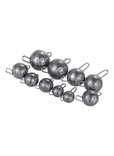 Buy 10-Piece Fishing Tackle Jig Head Sinker 2/4/6/8/12grams in UAE