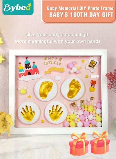 Buy Baby Handprint and Footprint Maker Kit for Newborn Boys & Girls, Infant Milestone Picture Frames for Toddlers, Best New Mom Gift - Foot Impression Photo Keepsake for Girl & Boy in UAE
