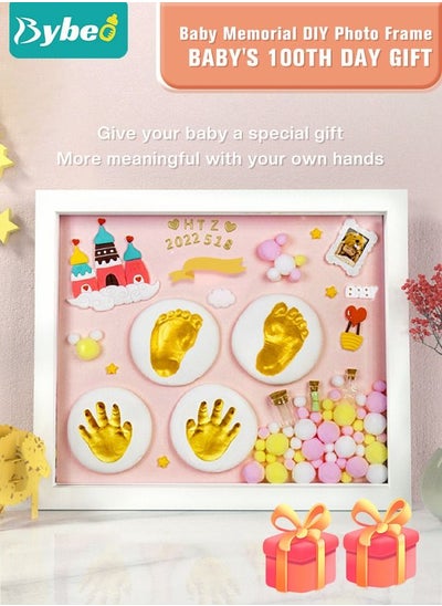 اشتري Baby Handprint and Footprint Maker Kit for Newborn Boys & Girls, Infant Milestone Picture Frames for Toddlers, Best New Mom Gift - Foot Impression Photo Keepsake for Girl & Boy في الامارات