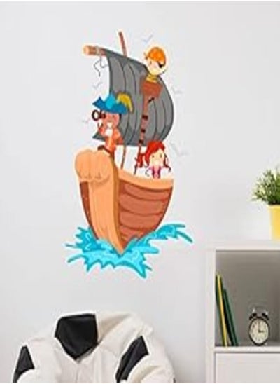 اشتري Decorative kids room sticker - pirates at sea (60x40cm) في مصر