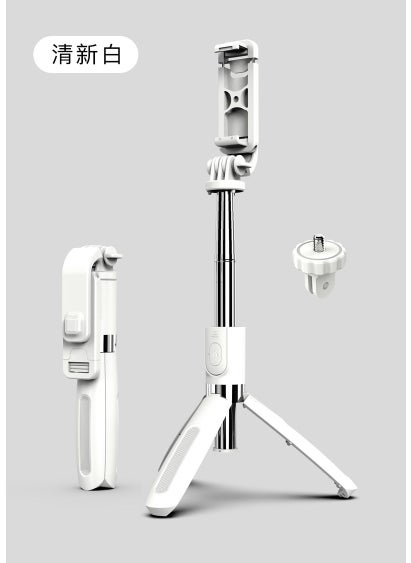 اشتري Bluetooth Selfie Stick Tripod 1M Extendable Remote L02 White في السعودية