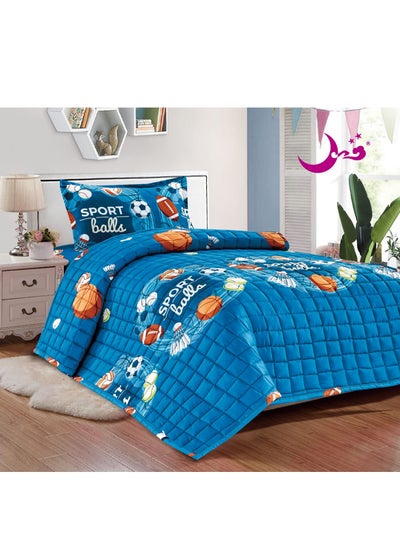 Buy 3-Piece Compressed Comforter Set Microfiber in Saudi Arabia