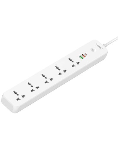 Buy Power Strip with USB Charge Ports, SC5319, Universal Travel Adapter, 2M Extension Cord, Power Socket Plug Adapter in Egypt