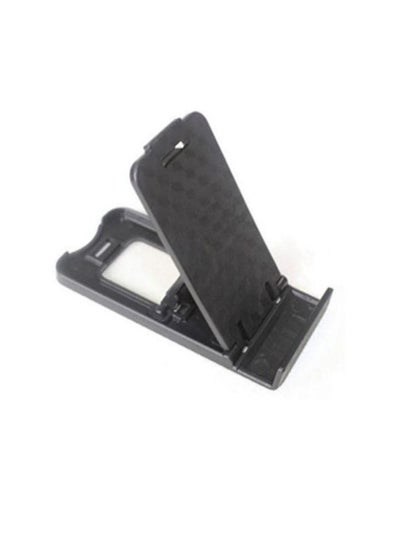 Buy Portable Adjustable Foldable Desktop Mobile Phone Holder Black in Saudi Arabia