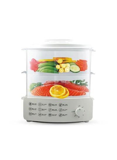 اشتري 2 layer multifunctional food steamer cooker with electric steamer food في الامارات