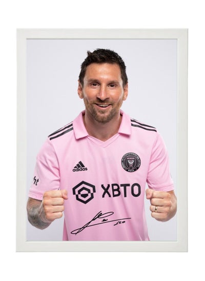 اشتري Messi Inter Miami CF Autographed Poster with Frame 30x40cm في الامارات