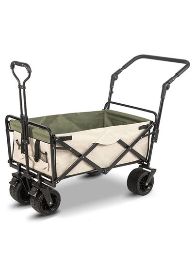 Buy Foldable Wagon Cart Beach, Outdoor Camping Wagons, Beach Wagon Cart with Wheels, Garden Wagon Cart Heavy Duty in UAE