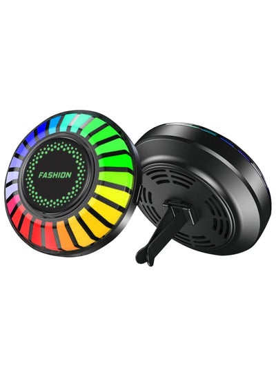 Buy Car Rhythm Atomosphere Light, Car Diffuser Fragrance Lamp with Vent Clip and 5ml Essential Oil Tablet, 24 LED Lights 100 Modes App Remote Control Multicolor RGB Change in UAE