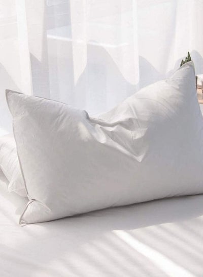 اشتري 1 Piece First Grade Feather Filling Pillow, Five Star Hotel Standard Size Pillow Neck Support في الامارات