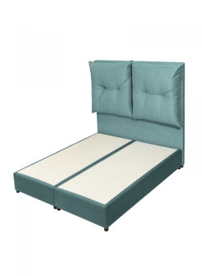 Buy Zozo | Velvet Bed Frame - Turquoise in Saudi Arabia