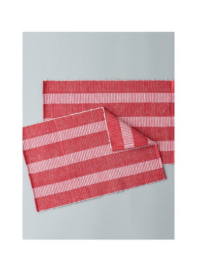 Buy Coral stripe pink place mat in UAE