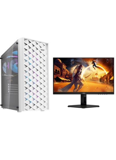 Buy Gaming PC Core i5-12400F Processor,Motherboard- H610M DDR4 16GB RAM/1TB SSD/6GB Nvidia GeForce RTX 3050 Graphics Card/Windows 11 Pro + 23.8" Fast IPS Gaming Monitor White in Saudi Arabia