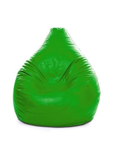 Buy XXL Faux Leather Multi-Purpose Bean Bag With Polystyrene Filling Green in UAE