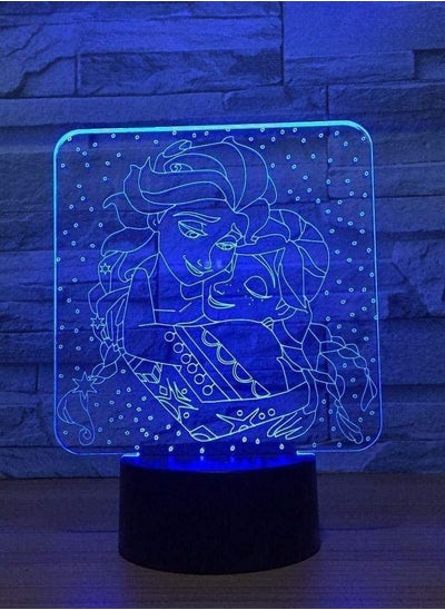 Buy 3D Phantom Light 3D Light Lover 7/16 Color LED Multicolor Night Light Child Touch LED USB Table Baby Sleep Multicolor Night Light Drop Boat Room Light in UAE