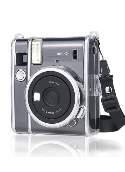 اشتري Ransparent Case, Crystal Hard PVC Clear Case with Shoulder Strap, Protective Case Clear Compatible with Fujifilm Instax Mini 40 Instant Camera/Polaroid Mini 40 Camera في الامارات