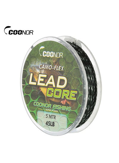 اشتري 45lb 5m Leadcore Braided Camouflage Carp Fishing Line Hair Rigs Lead Core Fishing Tackle في الامارات