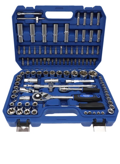 Buy Boss Lifestyle 108 Piece Tool Set for House Car Bike Repairing and Good fit for Maintenance Works for House or Office in UAE