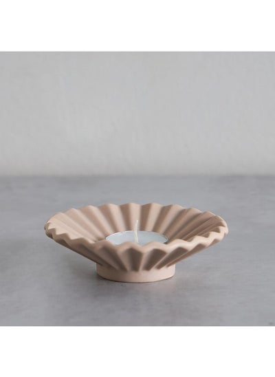 Buy Tilden Bouquet Design Ceramic Candle Dish 11 x 11 x 3 cm in Saudi Arabia