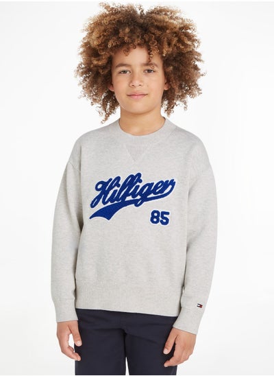 Buy Kids Knitted Script Sweater in Saudi Arabia